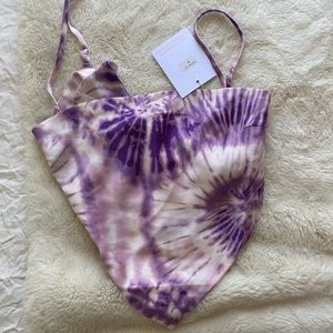 Purple Tie Dye Scarf Top